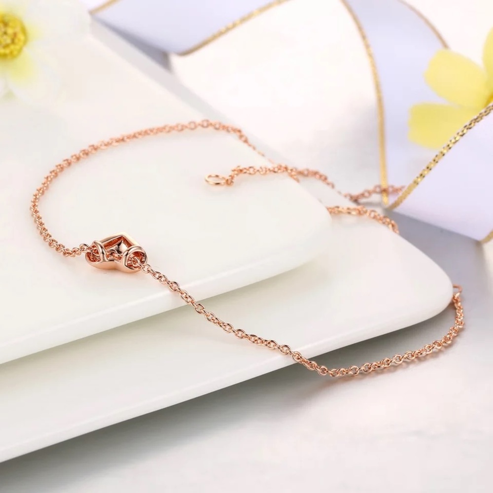 Love Heart Style Rose Gold Bracelet - Picture 5 of 6